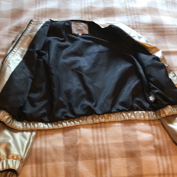 Rachel Roy gold vegan leather jacket XL - Picture 6 of 11